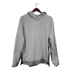 Lululemon Hoodie Sweatshirt Mens Med Gray Heathered Side Zip Active Athleisure